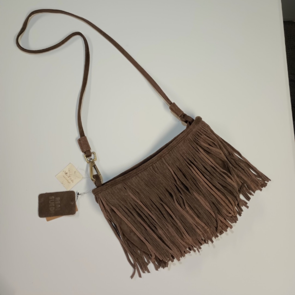 Brown Fringe bag NWT